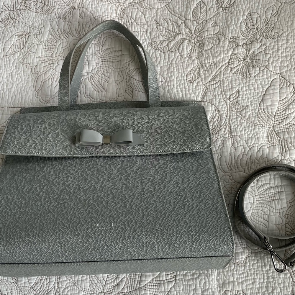 Ted Baker Gray Satchel with Bow Detail